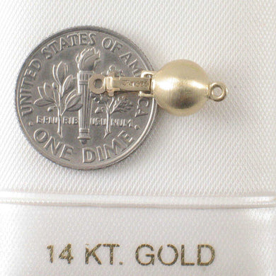 14K Yellow Gold Matte Ball Clasp (7mm)