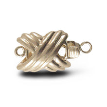 Load image into Gallery viewer, 14K Yellow Gold X-Design Safety Clasp