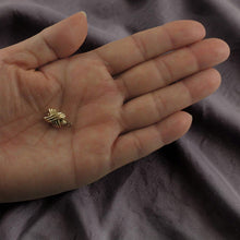 Load image into Gallery viewer, 14K Yellow Gold X-Design Safety Clasp