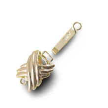 Load image into Gallery viewer, 14K Yellow Gold X-Design Safety Clasp