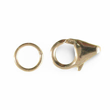 Load image into Gallery viewer, 14K Yellow Gold Lobster Claw Clasp with Close Ring