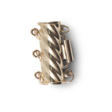 Load image into Gallery viewer, 14K Yellow Gold 3-Row Clasp with Close Jamb Rings