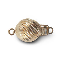 Load image into Gallery viewer, 14K Yellow Gold Corrugated Twist Bead Clasp (8mm)