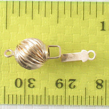 Load image into Gallery viewer, 14K Yellow Gold Corrugated Twist Bead Clasp (8mm)