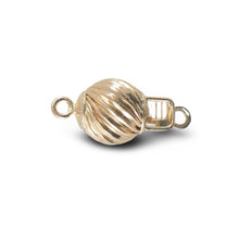 Load image into Gallery viewer, 14K Yellow Gold Corrugated Twist Bead Clasp (7mm)