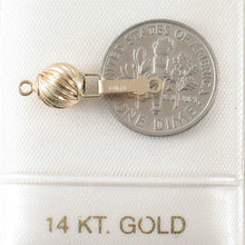 Load image into Gallery viewer, 14K Yellow Gold Corrugated Twist Bead Clasp (7mm)