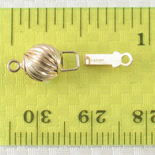 Load image into Gallery viewer, 14K Yellow Gold Corrugated Twist Bead Clasp (7mm)