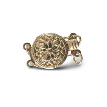 Load image into Gallery viewer, 14K Yellow Gold 2-Row Donut Clasp (9mm)