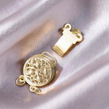 Load image into Gallery viewer, 14K Yellow Gold 2-Row Donut Clasp (9mm)