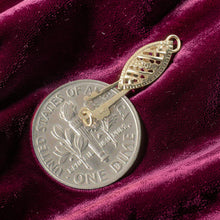 Load image into Gallery viewer, 14K Yellow Gold Marquise Filigree Fish Hook Safety Clasp