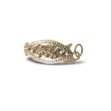 Load image into Gallery viewer, 14K Y/G Marquise Filigree Fish Hook Clasp w/ Close Jump Rings