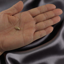 Load image into Gallery viewer, 14K Y/G Marquise Filigree Fish Hook Clasp w/ Close Jump Rings