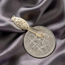 Load image into Gallery viewer, 14K Y/G Marquise Filigree Fish Hook Clasp w/ Close Jump Rings