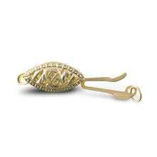 Load image into Gallery viewer, 14K Y/G Marquise Filigree Fish Hook Clasp w/ Close Jump Rings