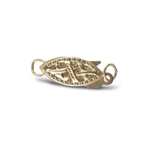 Load image into Gallery viewer, 14K Marquise Filigree Fish Hook Safety Clasp with Close Jump Rings