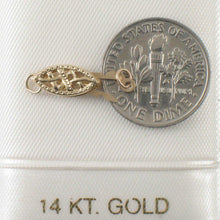 Load image into Gallery viewer, 14K Marquise Filigree Fish Hook Safety Clasp with Close Jump Rings