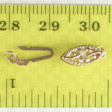 Load image into Gallery viewer, 14K Marquise Filigree Fish Hook Safety Clasp with Close Jump Rings