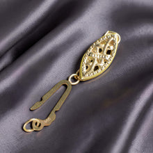 Load image into Gallery viewer, 14K Marquise Filigree Fish Hook Safety Clasp with Close Jump Rings