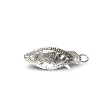 Load image into Gallery viewer, 14K White Gold Marquise Filigree Fish Hook Clasp w/ Close Jump Rings