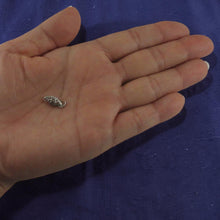 Load image into Gallery viewer, 14K White Gold Marquise Filigree Fish Hook Clasp w/ Close Jump Rings