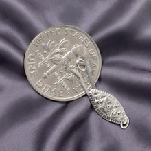 Load image into Gallery viewer, 14K White Gold Marquise Filigree Fish Hook Clasp w/ Close Jump Rings