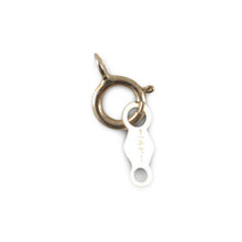 Load image into Gallery viewer, 14K Yellow Gold Spring Ring Clasp (5mm) with Chain Tag