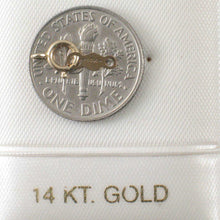 Load image into Gallery viewer, 14K Yellow Gold Spring Ring Clasp (5mm) with Chain Tag