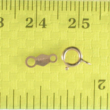 Load image into Gallery viewer, 14K Yellow Gold Spring Ring Clasp (5mm) with Chain Tag