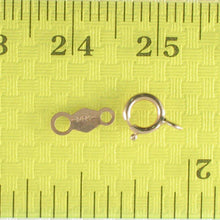 Load image into Gallery viewer, 14K Yellow Gold Spring Ring Clasp (5mm) with Chain Tag