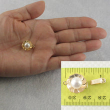 Load image into Gallery viewer, 14K Yellow Gold White Cultured Pearl Clasp with Closed Jump Rings