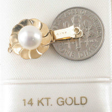 Load image into Gallery viewer, 14K Yellow Gold White Cultured Pearl Clasp with Closed Jump Rings