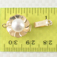 Load image into Gallery viewer, 14K Yellow Gold White Cultured Pearl Clasp with Closed Jump Rings