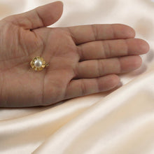 Load image into Gallery viewer, 14K Yellow Gold White Cultured Pearl Clasp with Closed Jump Rings