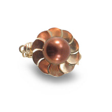 Load image into Gallery viewer, 14K Yellow Gold Chocolate Cultured Pearl Clasp w/ Closed Jump Rings