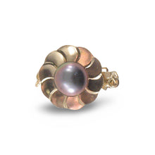 Load image into Gallery viewer, 14K Yellow Gold Black-Gray Cultured Pearl Clasp w/ Closed Jump Rings