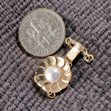 Load image into Gallery viewer, 14K Yellow Gold Double Strand (2 Rows) White Cultured Pearl Clasp