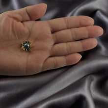 Load image into Gallery viewer, 14K Yellow Gold Double Strand (2 Rows) Blue-Gray Cultured Pearl Clasp