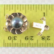 Load image into Gallery viewer, 14K Yellow Gold Double Strand (2 Rows) Blue-Gray Cultured Pearl Clasp