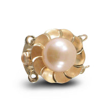 Load image into Gallery viewer, 14K Yellow Gold Double Strand (2 Rows) Peach Cultured Pearl Clasp