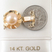Load image into Gallery viewer, 14K Yellow Gold Double Strand (2 Rows) Peach Cultured Pearl Clasp