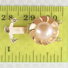 Load image into Gallery viewer, 14K Yellow Gold Double Strand (2 Rows) Peach Cultured Pearl Clasp