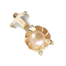 Load image into Gallery viewer, 14K Yellow Gold Double Strand (2 Rows) Peach Cultured Pearl Clasp