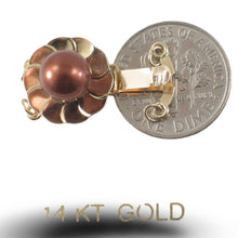 Load image into Gallery viewer, 14K Yellow Gold Double Strand (2 Rows) Chocolate Cultured Pearl Clasp