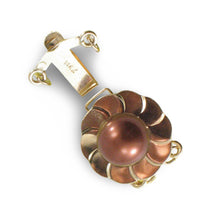 Load image into Gallery viewer, 14K Yellow Gold Double Strand (2 Rows) Chocolate Cultured Pearl Clasp