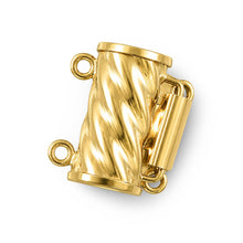 Load image into Gallery viewer, 14K Yellow Gold Classic 2-Row (2 Strands) Pearl Beads Clasp