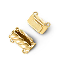 Load image into Gallery viewer, 14K Yellow Gold Classic 2-Row (2 Strands) Pearl Beads Clasp
