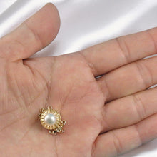 Load image into Gallery viewer, 14K Yellow Gold Triple Strands (3 Rows) White Cultured Pearl Clasp