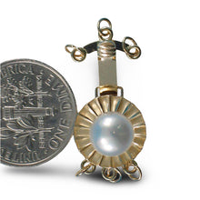 Load image into Gallery viewer, 14K Yellow Gold Triple Strands (3 Rows) White Cultured Pearl Clasp