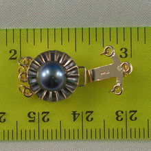 Load image into Gallery viewer, 14K Yellow Gold Triple Strands (3 Rows) Black Cultured Pearl Clasp
