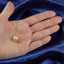 Load image into Gallery viewer, 14K Yellow Gold Triple Strands (3 Rows) Pink Cultured Pearl Clasp